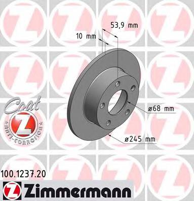 ZIMMERMANN 100.1237.20 Тормозной диск