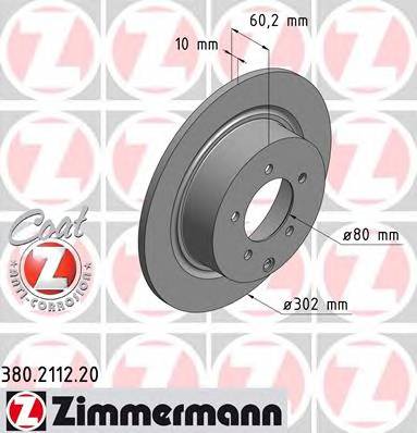 ZIMMERMANN 380.2112.20 Тормозной диск