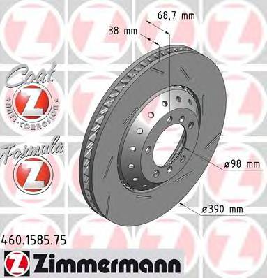 ZIMMERMANN 460.1585.75 Гальмівний диск