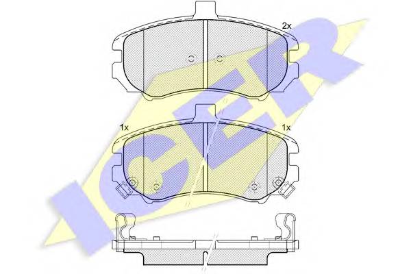 ICER 181666 Комплект гальмівних колодок,