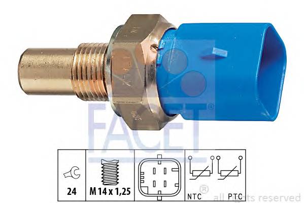 FACET 7.3320 Датчик, температура олії;