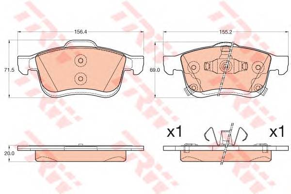 TRW GDB2060 KLOCKI HAM LUCAS