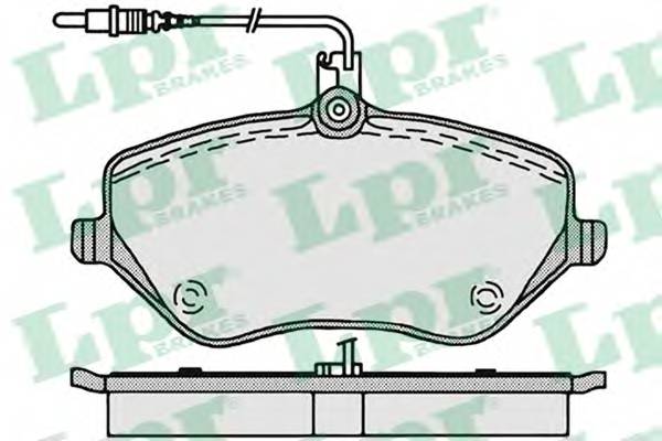 LPR 05P1202 Комплект тормозных колодок,