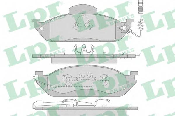 LPR 05P983 Комплект тормозных колодок,