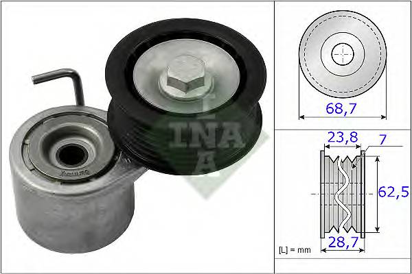 INA 534 0487 10 Натяжная планка, поликлиновой