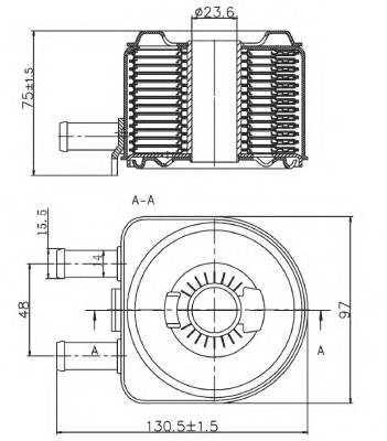 NRF 31735 масляный радиатор, двигательное