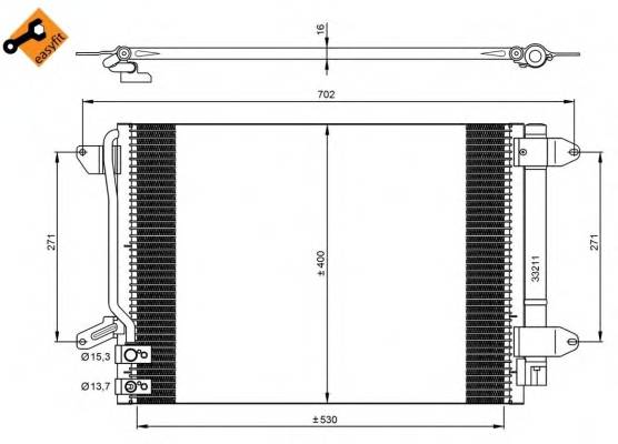 NRF 350028 Конденсатор, кондиционер