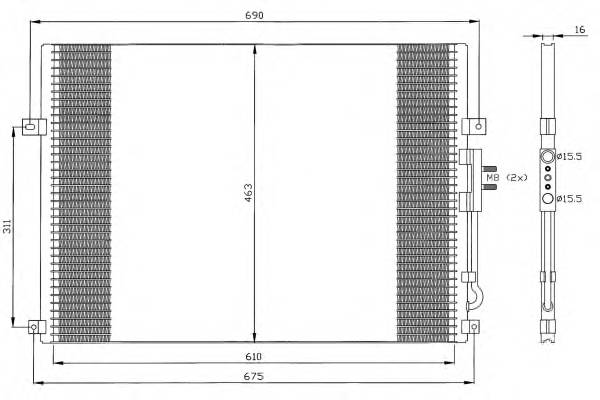 NRF 35275 Конденсатор, кондиционер