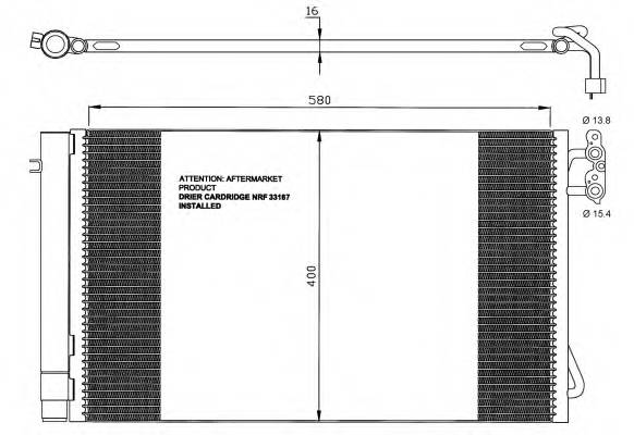 NRF 35743 Конденсатор, кондиционер