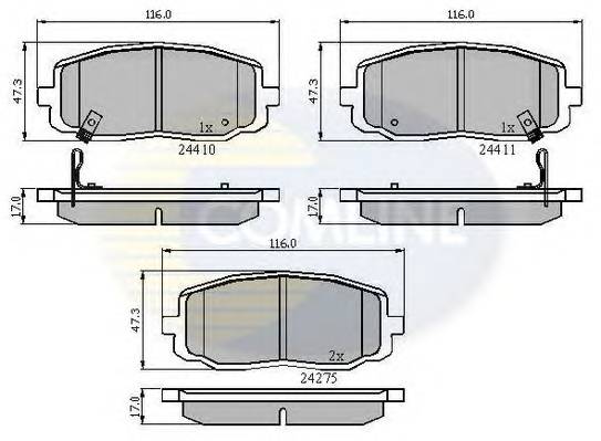 COMLINE CBP31319 Комплект тормозных колодок,