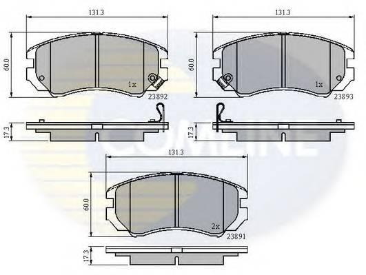 COMLINE CBP31196 Комплект тормозных колодок,