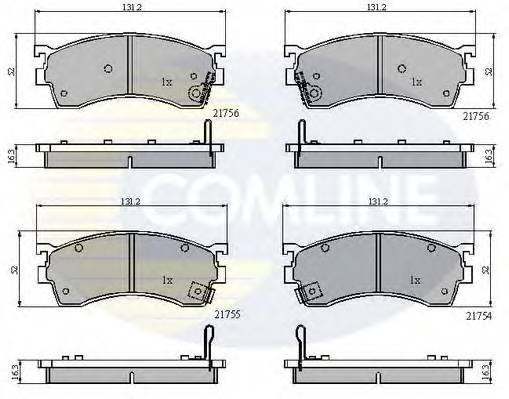 COMLINE CBP3326 Комплект тормозных колодок,