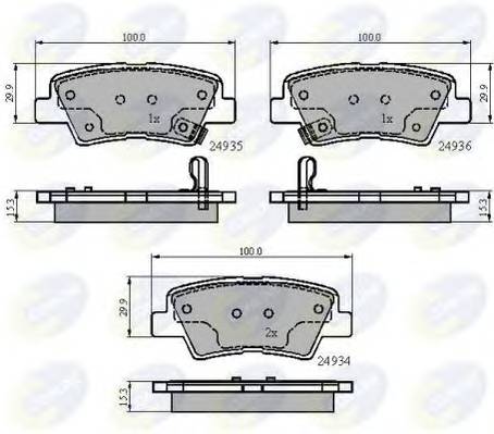 COMLINE CBP32023 Комплект гальмівних колодок,