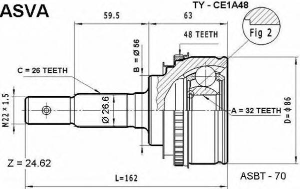 ASVA TYCE1A48 ØÐÓÑ ÍÀÐÓÆÍÒÉ 32X56X26