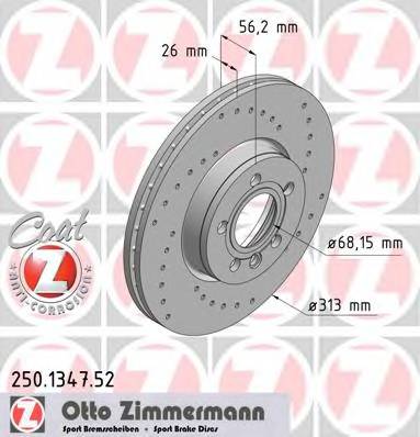 ZIMMERMANN 250.1347.52 Гальмівний диск