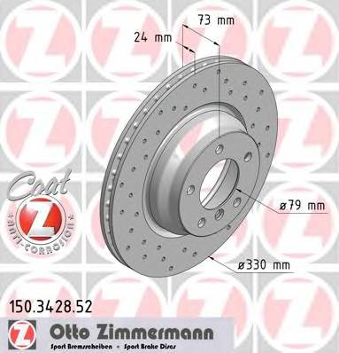 ZIMMERMANN 150.3428.52 Тормозной диск