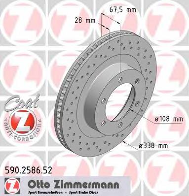 ZIMMERMANN 590.2586.52 Тормозной диск