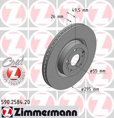 ZIMMERMANN 590.2584.20 Тормозной диск