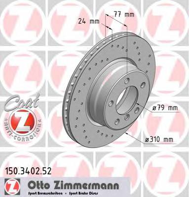 ZIMMERMANN 150.3402.52 Тормозной диск