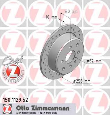 ZIMMERMANN 150.1129.52 Тормозной диск