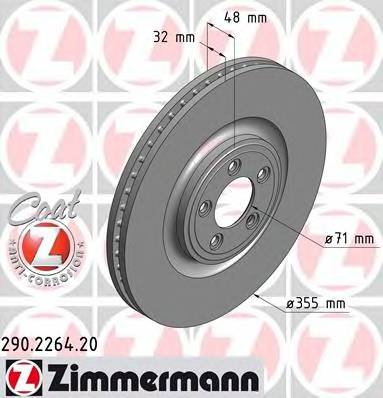 ZIMMERMANN 290.2264.20 Гальмівний диск