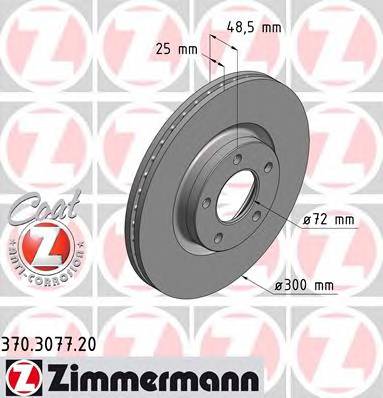ZIMMERMANN 370.3077.20 Тормозной диск