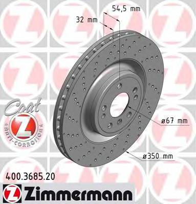 ZIMMERMANN 400.3685.20 Тормозной диск