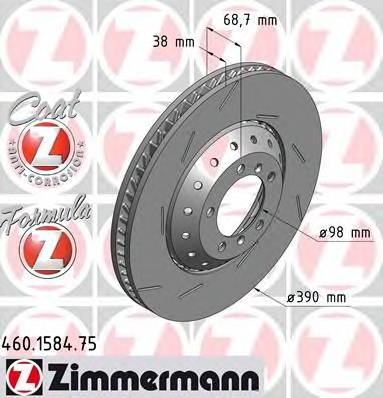 ZIMMERMANN 460.1584.75 Гальмівний диск