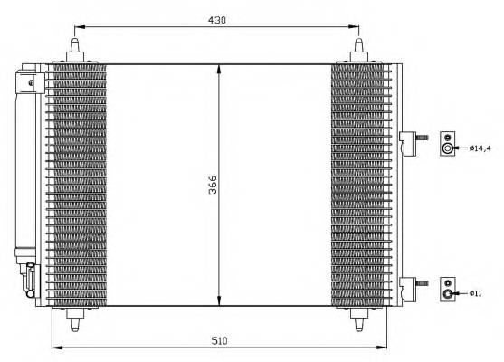 NRF 35445 Конденсатор, кондиционер