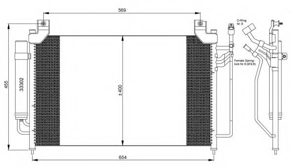 NRF 35881 Конденсатор, кондиционер