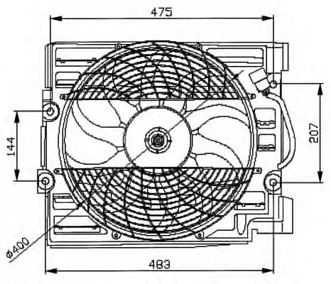 NRF 47029 Вентилятор, охолодження двигуна