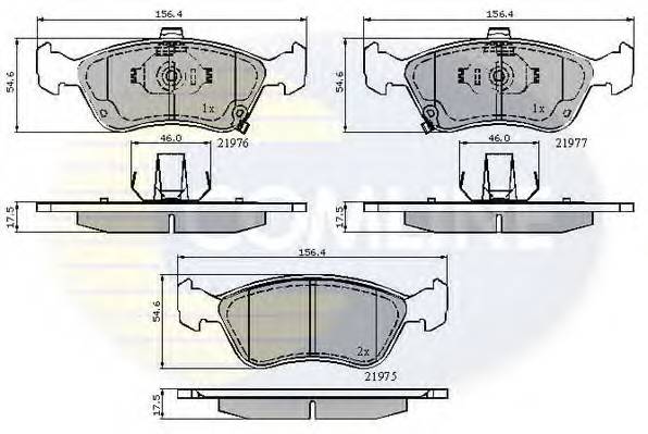 COMLINE CBP3450 Комплект гальмівних колодок,