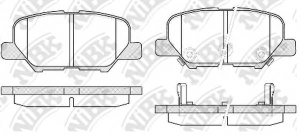 NiBK PN25003 Колодки гальмівні