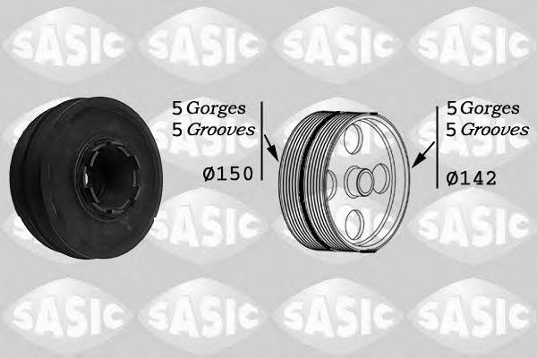 SASIC 9001810 Ременный шкив, коленчатый