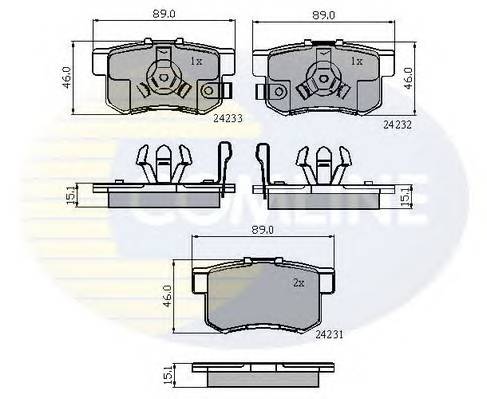 COMLINE CBP31736 Комплект тормозных колодок,