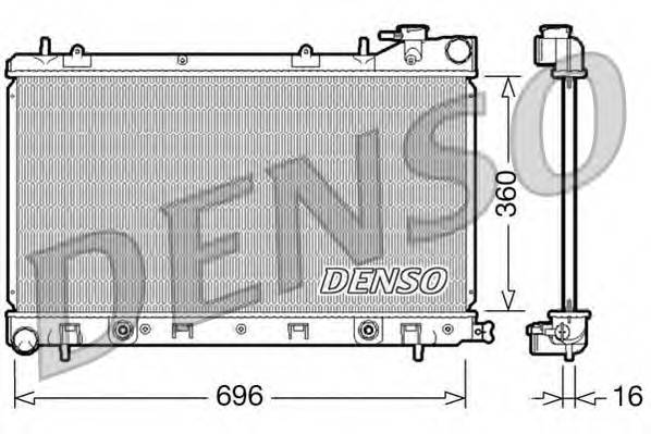 DENSO DRM36002 Радіатор, охолодження двигуна