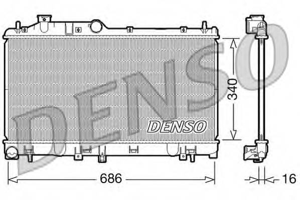 DENSO DRM36007 Радиатор, охлаждение двигателя