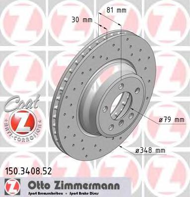 ZIMMERMANN 150.3408.52 Тормозной диск