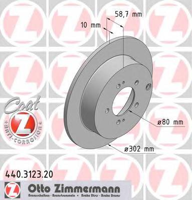ZIMMERMANN 440.3123.20 Тормозной диск