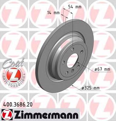 ZIMMERMANN 400.3686.20 Тормозной диск