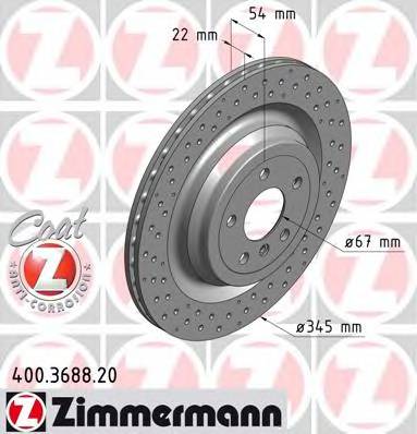 ZIMMERMANN 400.3688.20 Тормозной диск