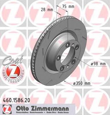 ZIMMERMANN 460.1587.20 Гальмівний диск