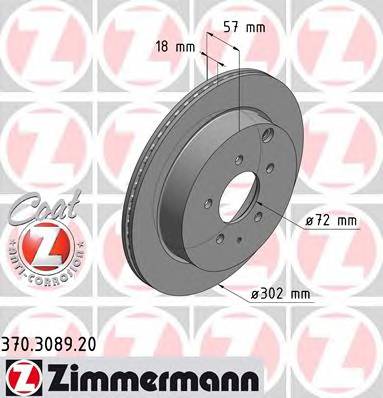 ZIMMERMANN 370.3089.20 Тормозной диск