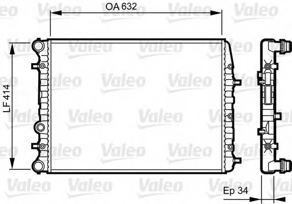 VALEO 732864 Радиатор, охлаждение двигателя