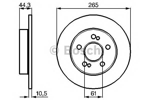 BOSCH 0 986 478 758 Гальмівний диск