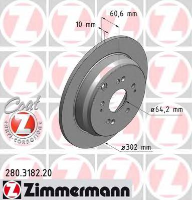 ZIMMERMANN 280.3182.20 Тормозной диск