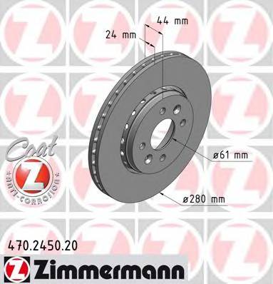ZIMMERMANN 470.2450.20 Тормозной диск