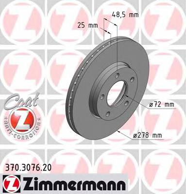 ZIMMERMANN 370.3076.20 Тормозной диск