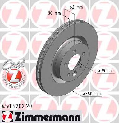 ZIMMERMANN 450.5202.20 Тормозной диск