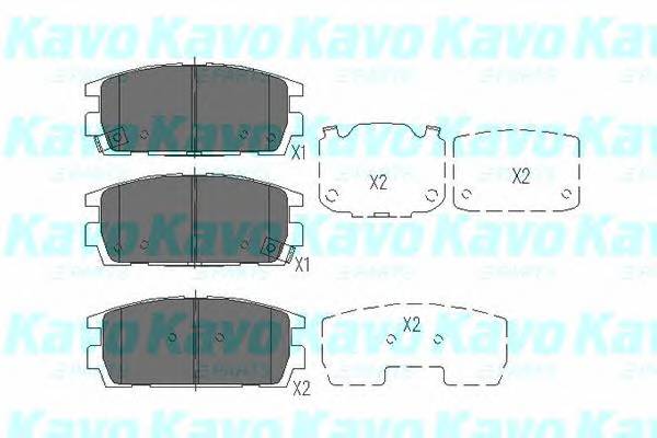 KAVO PARTS KBP-3017 Комплект гальмівних колодок,